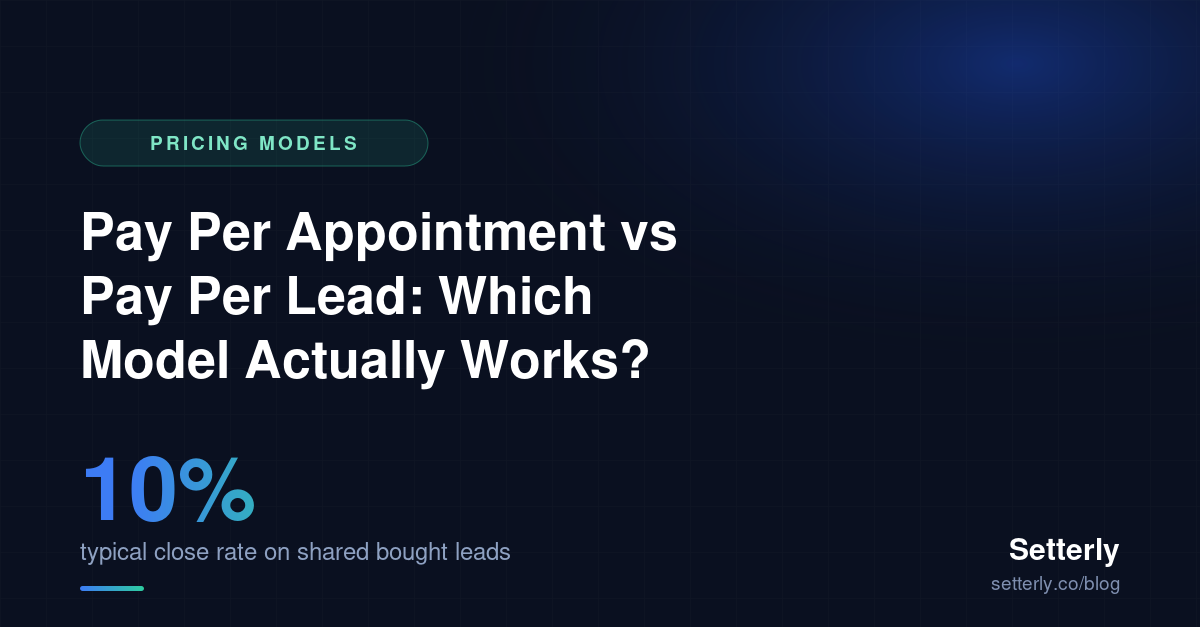 Pay Per Appointment vs Pay Per Lead: Which Model Actually Works?