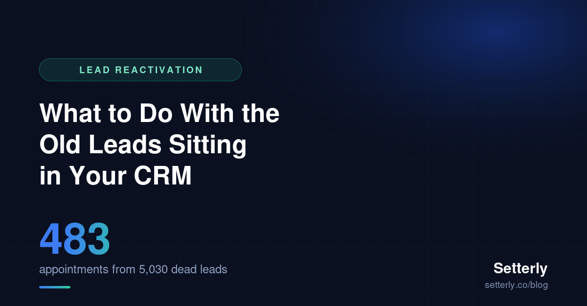 What to Do With the Old Leads Sitting in Your CRM