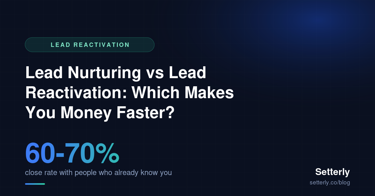 Lead Nurturing vs Lead Reactivation: Which One Makes You Money Faster?