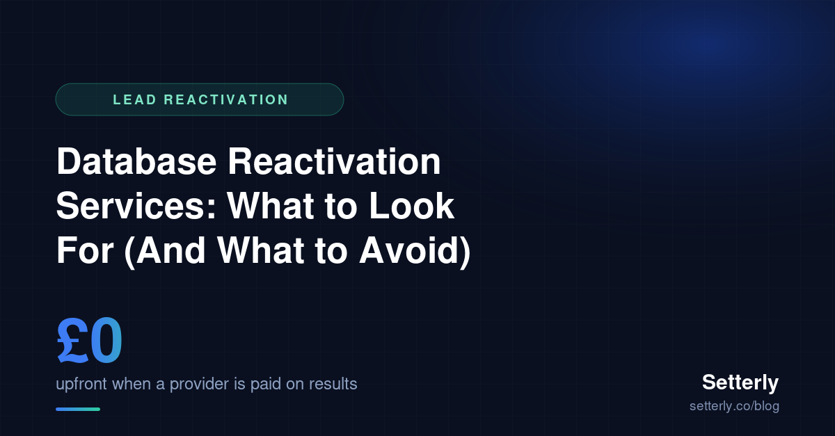 Database Reactivation Services UK: How to Choose a Provider